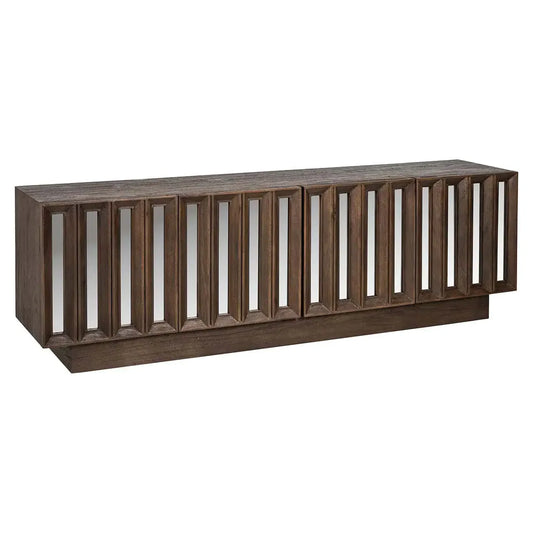 TV skapis Bryant 4 durvis Richmond Interiors 56/180/40 cm brūns - N1 Home
