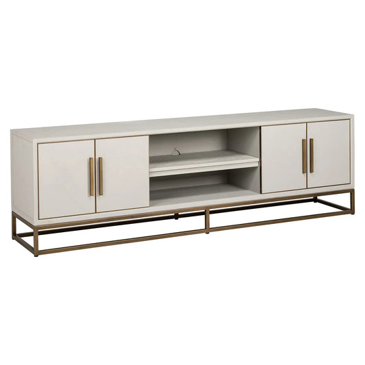 TV skapītis Whitebone misiņš 4 durvis 200 Richmond Interiors Verona pelēks - N1 Home