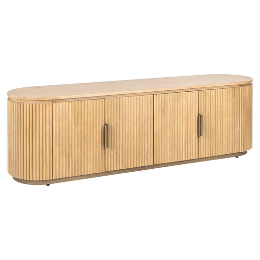 TV skapis Belfort ar 4 durvīm Richmond Interiors 56/185/45 cm dabīgs ozols - N1 Home